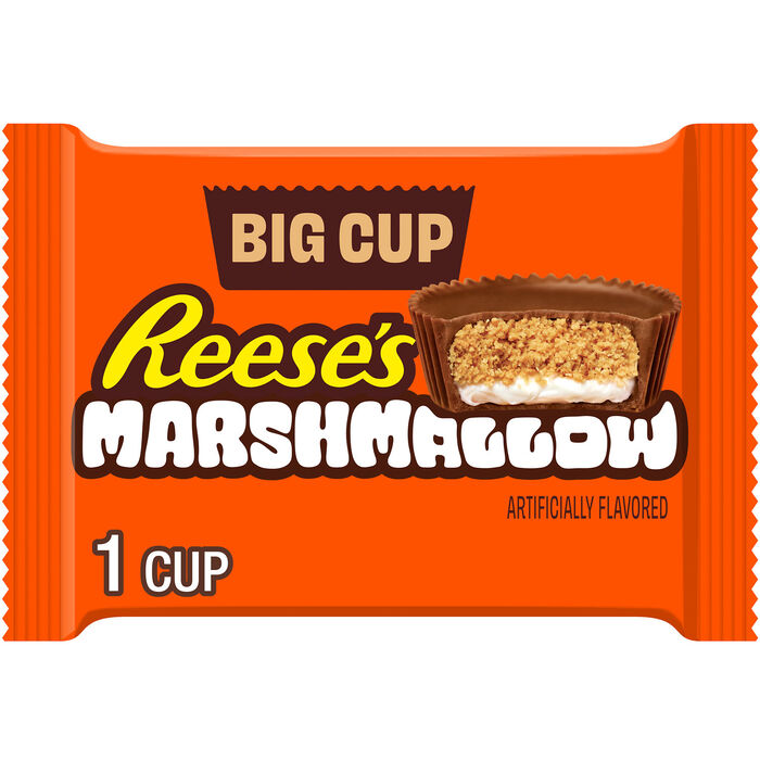 Image of REESE'S Big Cup Marshmallow Milk Chocolate Peanut Butter Cups, 1.4 oz (16 Count) Packaging