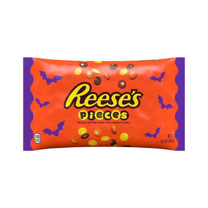 Image of REESE'S PIECES Halloween Peanut Butter Candy Bag, 10.8 oz Packaging
