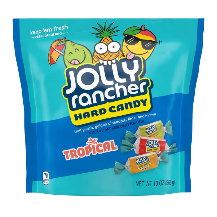 Image of JOLLY RANCHER Tropical Hard Candy 13oz Candy Bag Packaging