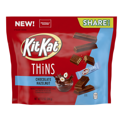 KIT KAT® THiNS Chocolate Hazelnut Candy, 7.2 oz bag