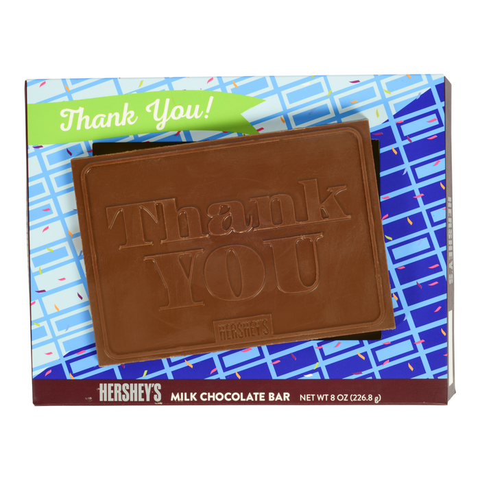 Image of HERSHEY'S Thank You Milk Chocolate Bar 8 oz. Packaging