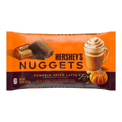 HERSHEY'S NUGGETS Pumpkin Spice Latte Flavored Chocolates, 8oz Candy Bag