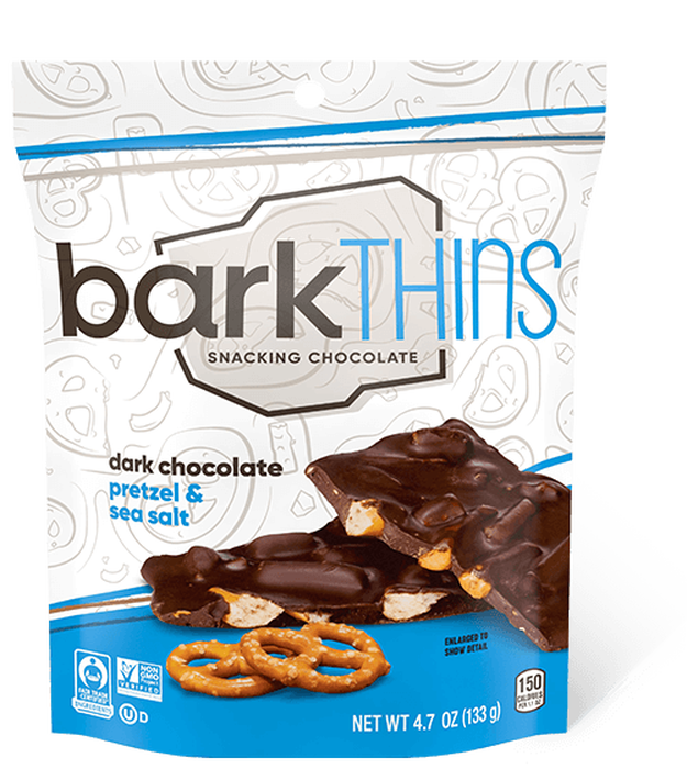 Image of barkTHINS Dark Chocolate Pretzel with Sea Salt Packaging