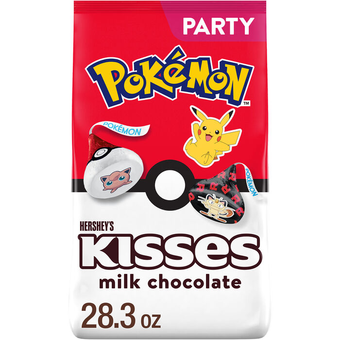 Image of HERSHEY'S KISSES Milk Chocolate Pok&eacute;mon Team Rocket Candy Party Pack, 28.3 oz Packaging