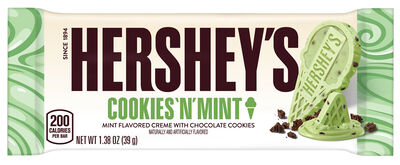 HERSHEY'S ICE CREAM SHOPPE Cookies N Mint Standard Size 1.38oz Candy Bar