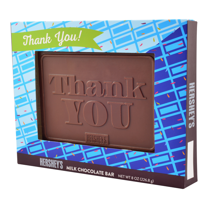 Image of HERSHEY'S Thank You Milk Chocolate Bar 8 oz. Packaging