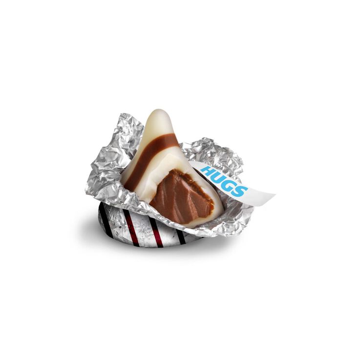 Image of HERSHEY'S HUGS Milk Chocolate and White Creme Candy Share Pack, 9.4 oz Packaging
