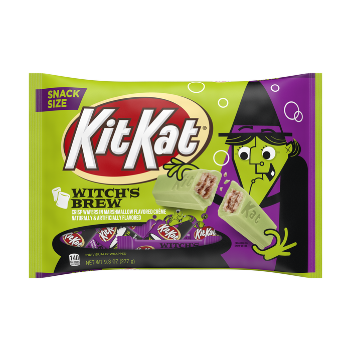 Image of KIT KAT® Crisp Wafers in Crème with Witch's Brew Foils, 9.8 oz Packaging