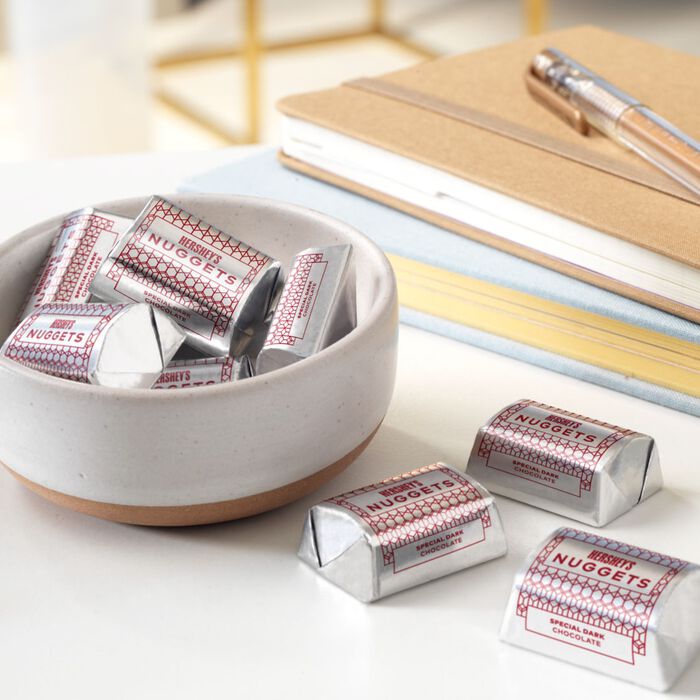 Image of HERSHEY'S NUGGETS SPECIAL DARK Mildly Sweet Chocolate Candy Share Pack, 8.9 oz Packaging