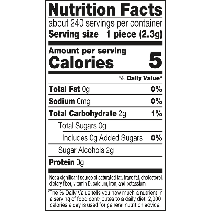 Image of ICE BREAKERS Ice Cubes Snow Cone Flavored Sugar Free Chewing Gum Bottle, 3.24 oz (6 Count) Packaging