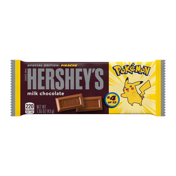 Image of HERSHEY'S Milk Chocolate Pokémon Candy Bars, 1.55 oz (36 Count) Packaging