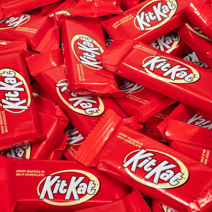Image of KIT KAT® Milk Chocolate Wafer Candy Bars Snack Size 5lb Bulk Box Packaging