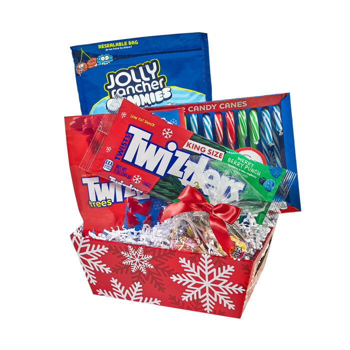 Image of TWIZZLERS and JOLLY RANCHER Assorted Holiday Gift Basket, 37.38 oz Candy Packaging