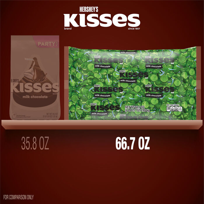Image of HERSHEY'S KISSES Milk Chocolate Candy  Bulk Bag, 66.7 oz Packaging