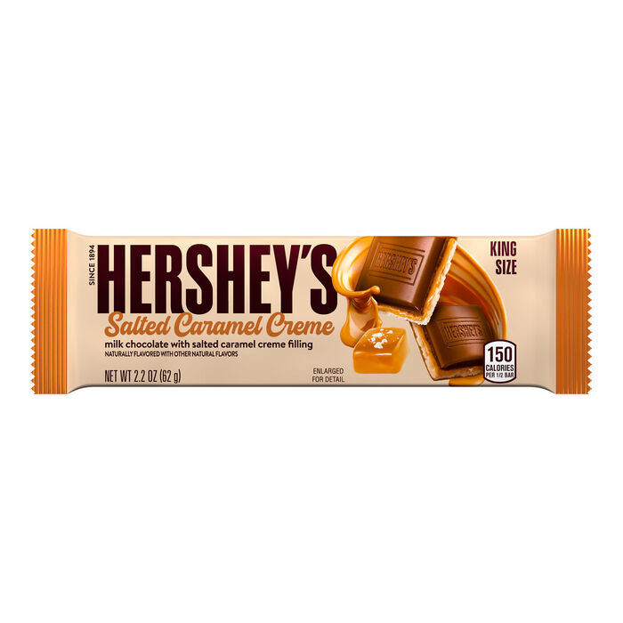 Image of HERSHEY'S Salted Caramel Creme Flavored King Size Candy Bar, 2.2 oz Packaging