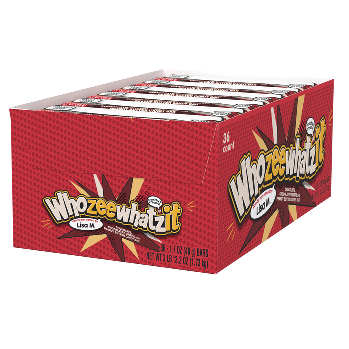 Image of WHOZEEWHATZIT Chocolate Candy Bar, 1.7 oz Packaging