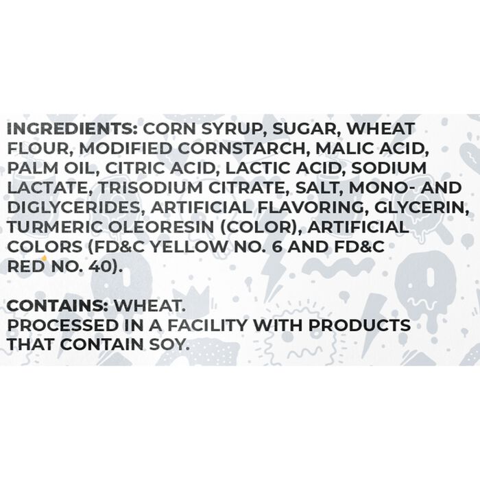 Image of Sour Strips Mango Candy Peg Bag, 3.4oz Packaging