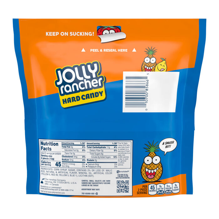 Image of JOLLY RANCHER Fruity Bash Hard Candy 13oz Candy Bag Packaging