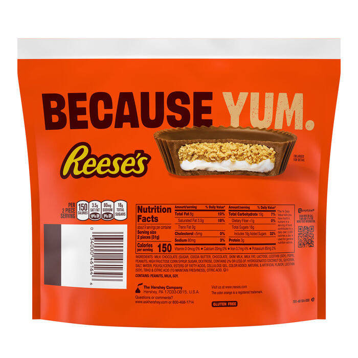 Image of REESE'S Marshmallow Milk Chocolate Snack Size Peanut Butter Cups, 9.35 oz Packaging