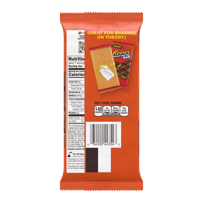 Image of REESE'S Milk Chocolate Filled With REESE'S Peanut Butter Giant Bar 7.37 oz. Packaging
