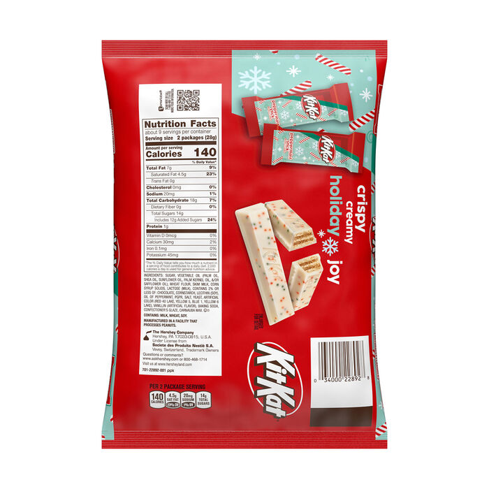Image of KIT KAT® Peppermint Stick Flavored Snack Size Wafers, Christmas Candy Bag, 8.8 oz Packaging