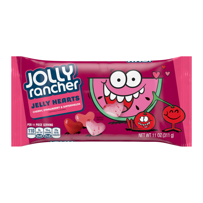 Image of Valentine's  JOLLY RANCHER Jelly Bean Hearts 11 oz. Packaging