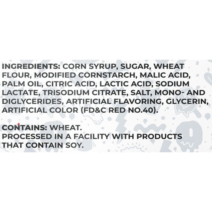 Image of Sour Strips Strawberry Candy Peg Bag, 3.4oz Packaging