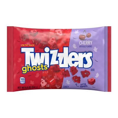 TWIZZLERS Cherry Flavored Ghosts, Halloween Candy Bag, 8.5 oz