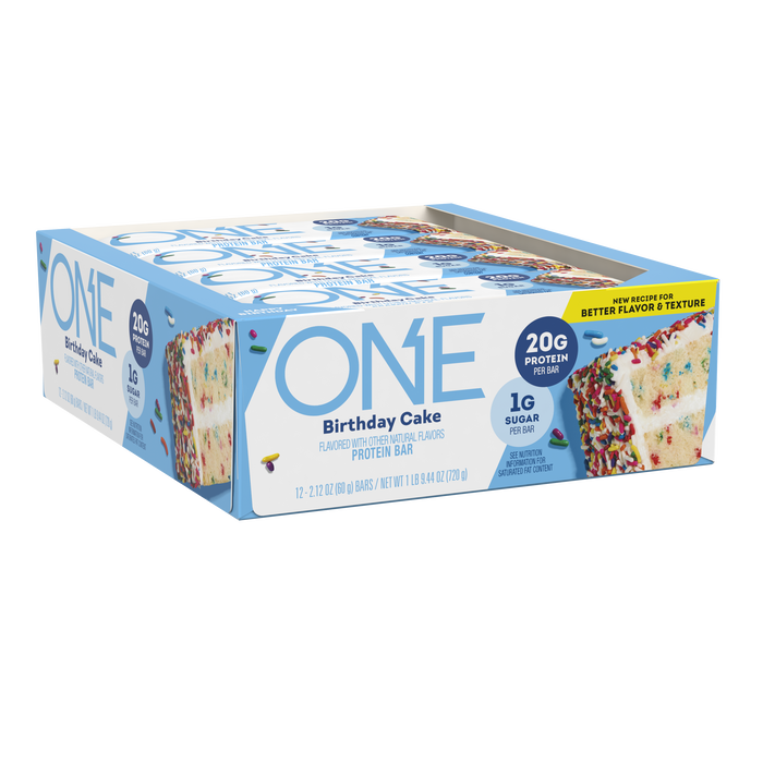 Image of ONE Birthday Cake Flavored Protein Bars, 2.12 oz (12 Count) Packaging