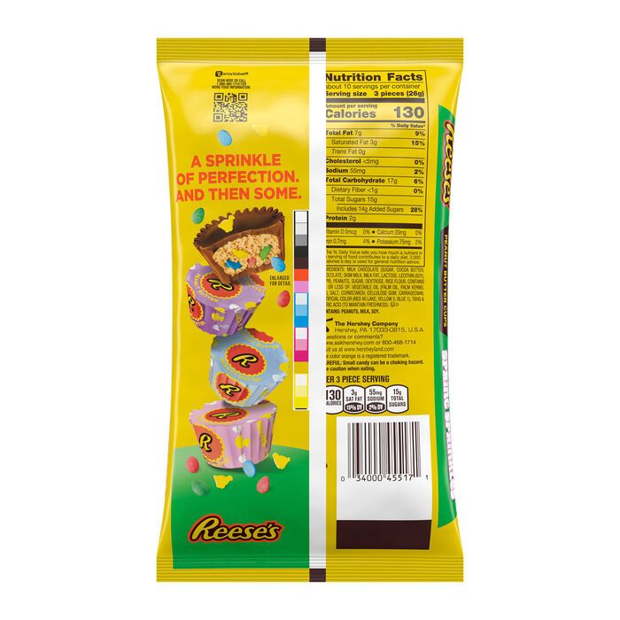 Image of REESE'S Miniatures with Sprinkles Milk Chocolate Peanut Butter Cups, Easter Candy Bag, 9.3 oz Packaging