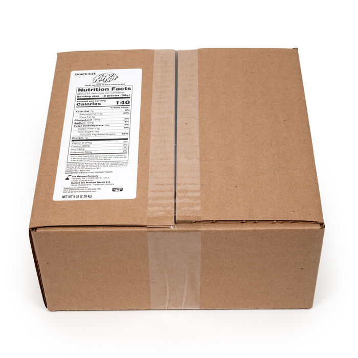 Image of KIT KAT® Milk Chocolate Wafer Candy Bars Snack Size 5lb Bulk Box Packaging