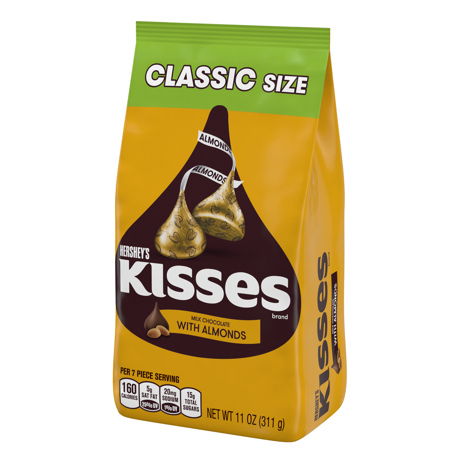 How many hershey kisses are in an 11 oz bag Amazon Com Hershey S Kisses Milk Chocolate Filled With Caramel 11 Ounce Bags Pack Of 4 Chocolate Assortments And Samplers Grocery Gourmet Food