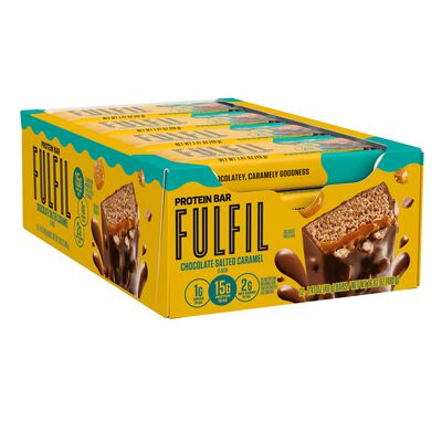 FULFIL Chocolate Salted Caramel Flavored Protein Bars, 1.41 oz (12 Count)