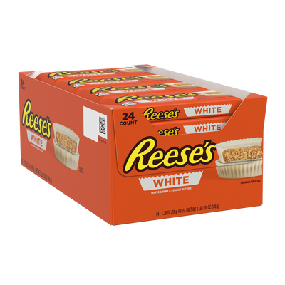 REESE'S White Creme Peanut Butter Cups, 1.39 oz (24 Count)