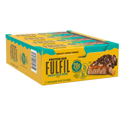 FULFIL Chocolate Salted Caramel Flavored Protein Bars, 1.94 oz (12 Count)