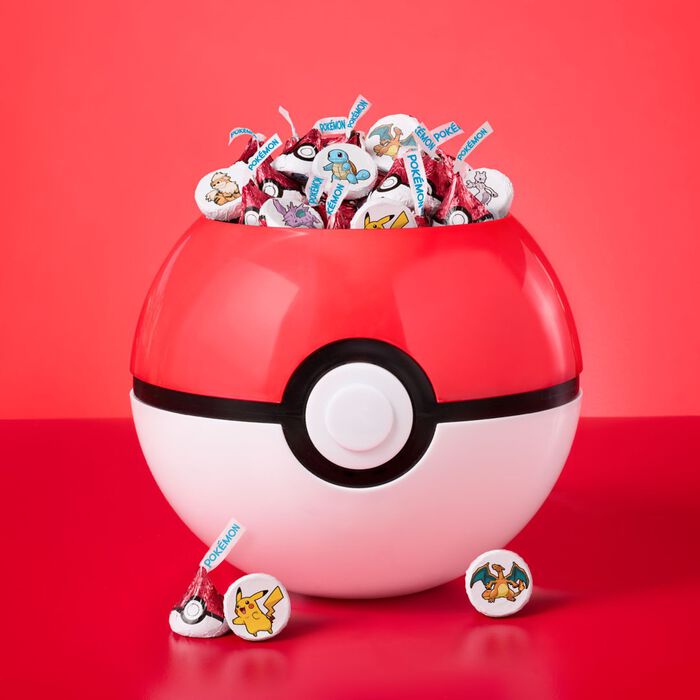 Image of HERSHEY'S KISSES Milk Chocolate Pokémon Candy Party Pack, 34.1 oz Packaging