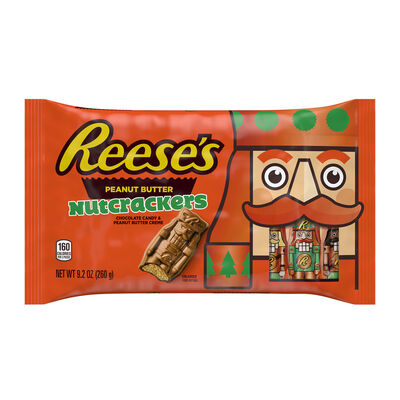 REESE'S Chocolate Peanut Butter Creme Nutcrackers, Christmas Candy Bag, 9.2 oz