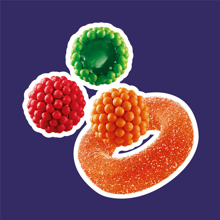 Image of SHAQ-A-LICIOUS SLAMS Assorted Fruit Flavored Crunchy & Chewy Candy Bag, 9.8 oz Packaging