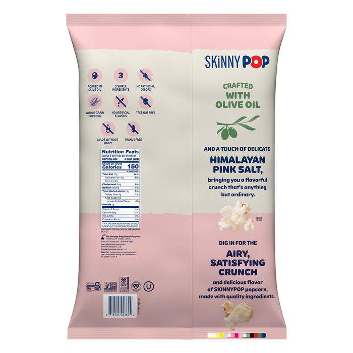 Image of SKINNYPOP Himalayan Pink Salt Flavored, Gluten Free Popcorn Bag, 8.7 oz Packaging
