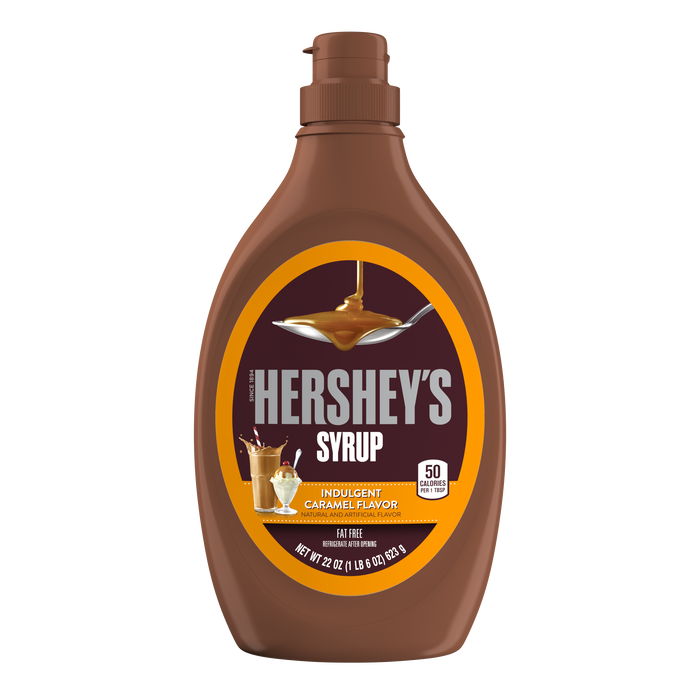 Image of HERSHEY'S Caramel Syrup 22 oz. bottle Packaging