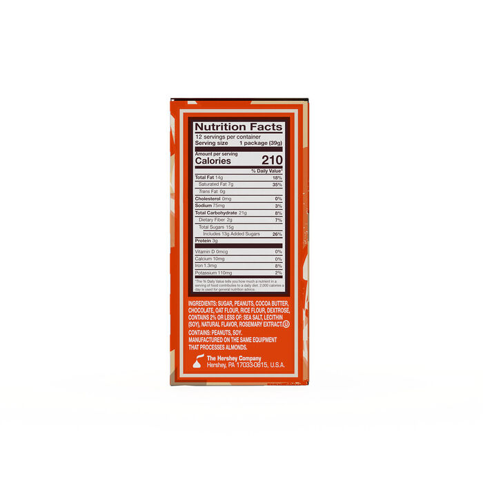 Image of REESE'S Plant Based Oat Milk Chocolate Peanut Butter Cups, 1.4 oz (12 Count) Packaging