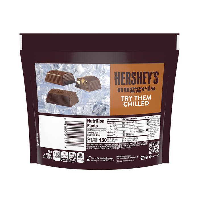 Image of HERSHEY'S NUGGETS Milk Chocolate with Toffee and Almonds Pack of 5 Packaging
