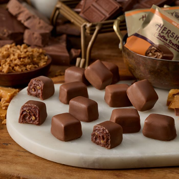 Image of HERSHEY’S Toffee Truffles Candy Bag, 9 oz Packaging