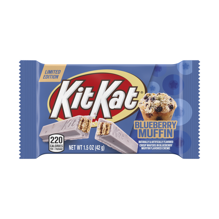 Image of KIT KAT® Blueberry Muffin Flavored Candy Bar, 1.5 oz bar Packaging