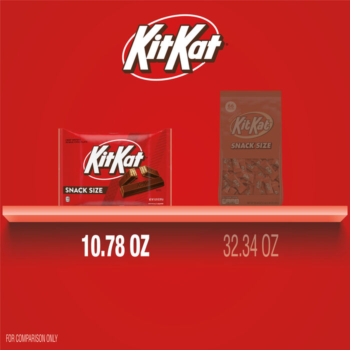 Image of KIT KAT&reg; Milk Chocolate Wafer Snack Size, Candy Bag, 10.78 oz Packaging