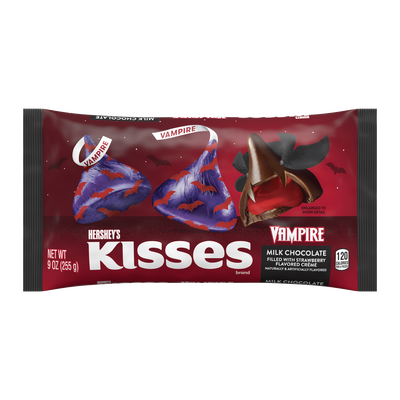 HALLOWEEN KISSES Vampire Milk Chocolate Strawberry Cream 9oz Bag