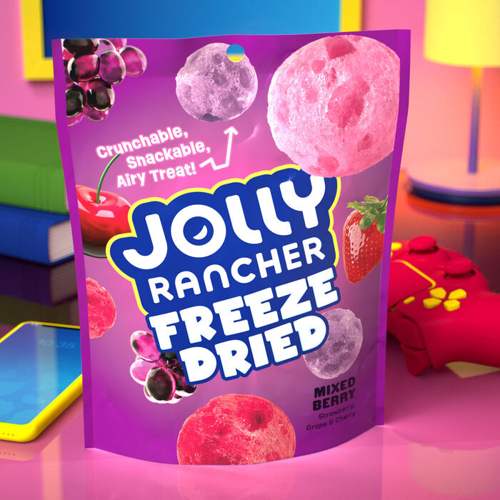 Image of JOLLY RANCHER Freeze Dried Mixed Berry Flavored Candy Bag, 3.1 oz Packaging