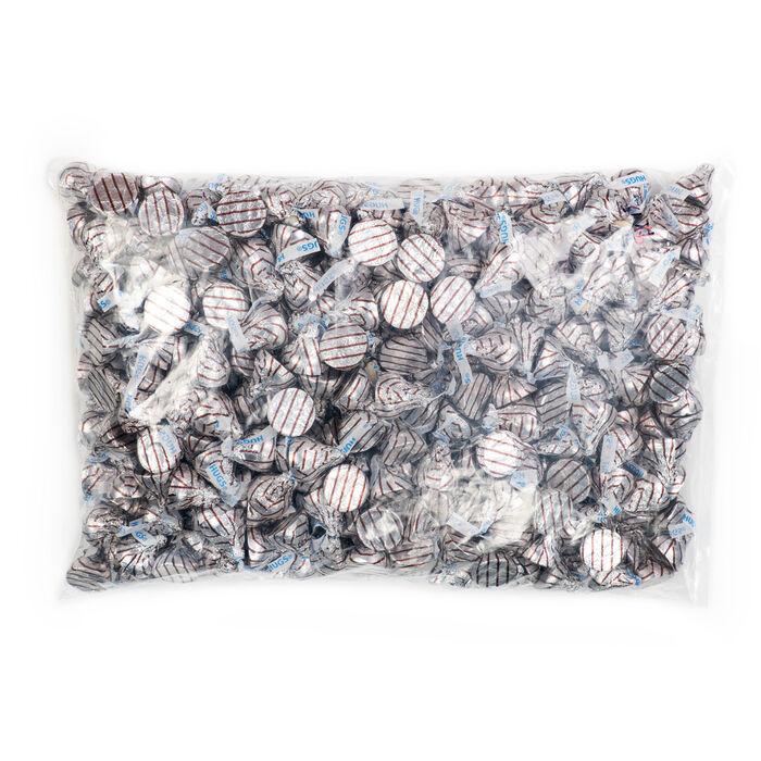 Image of HERSHEY’S HUGS Milk Chocolate and White Creme Candy 3.75 lb Bulk Bag Packaging