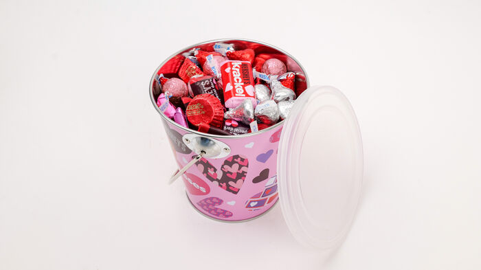 Image of Happy Hearts from Hershey Valentine’s Bucket with 2lbs Candy Assortment Packaging