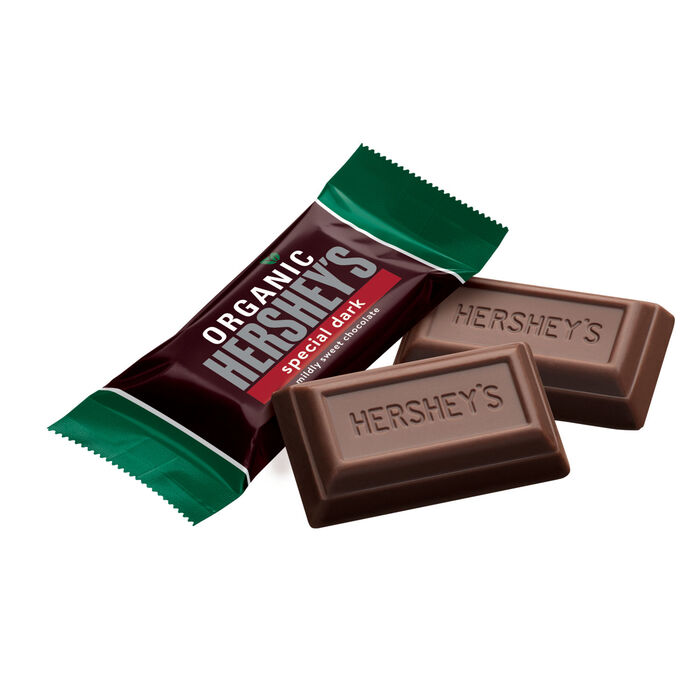 Image of HERSHEY'S ORGANIC Special Dark Chocolate Miniatures 4.2oz Candy Bag Packaging